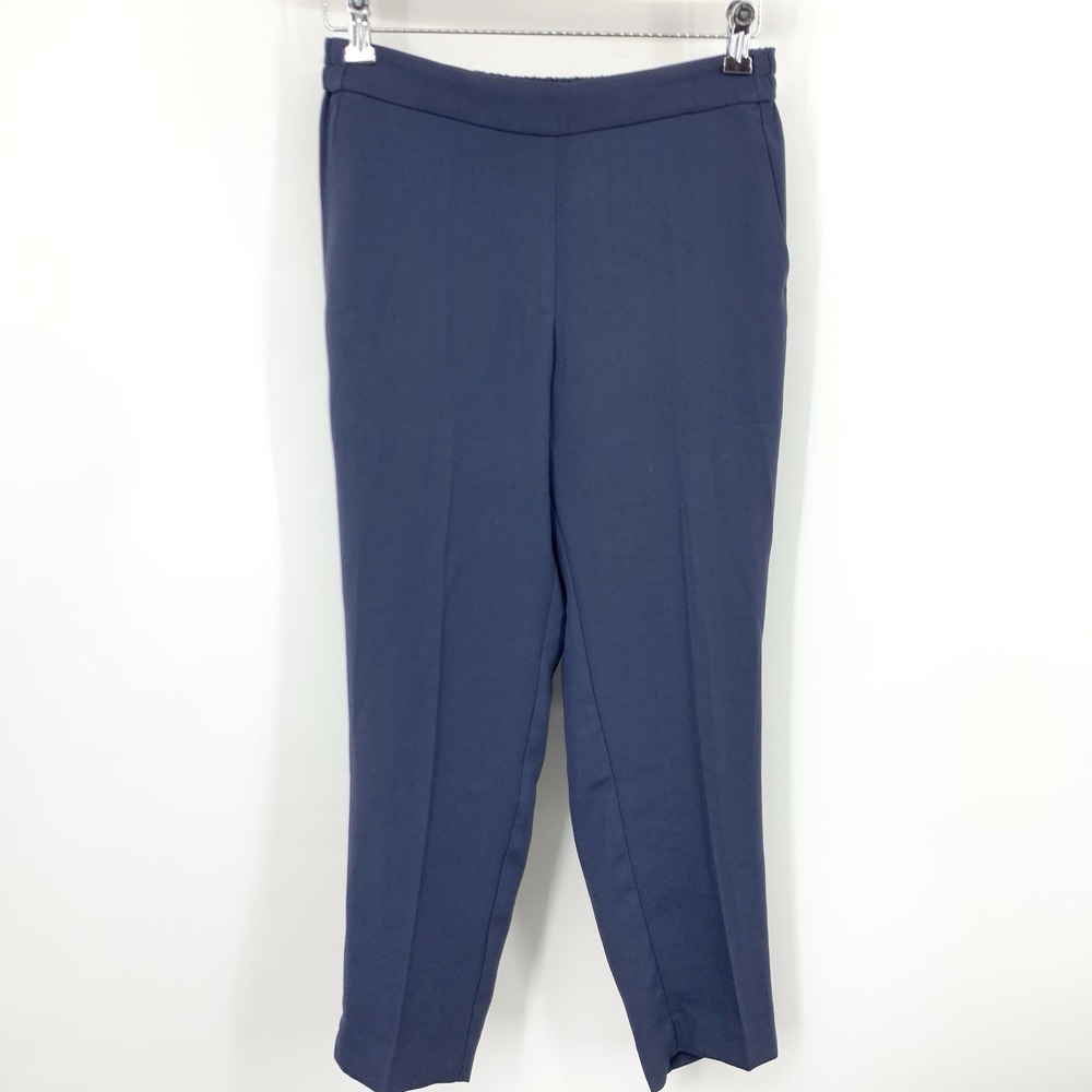J Crew Women Size‎ 8 Pants Blue Jamie Slim Straight Ankle Trousers Pull On High